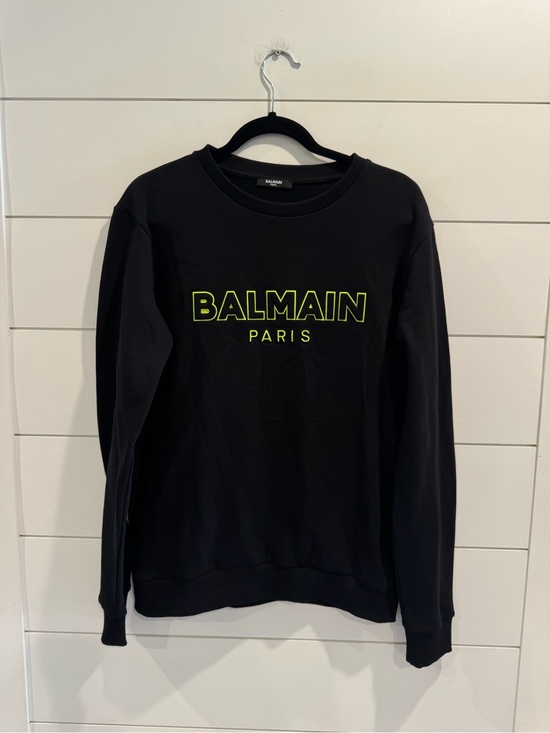 Balmain Tops - Balmain black neon logo sweatshirt